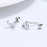 Crystal Stainless Steel Hoop Earrings – Sparkling Trendy Style for Women