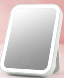 USB-Powered LED Makeup Mirror with Touch Dimming – Compact Vanity Mirror
