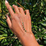 Boho Chain Bracelet with Finger Ring – Trendy Hand Jewelry for Women