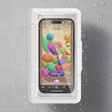 Soporte para teléfono de pared resistente al agua: funda de ducha con pantalla táctil y soporte autoadhesivo