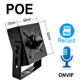 5MP Mini IP Camera with Audio, POE Wired Network, Motion Detection, Remote Surveillance