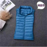 2025 White Duck Down Jacket Women Vest Autumn Winter Sleeveless Waistcoat Warm Lightweight Puffer Jacket Female Tops Outwear 8XL