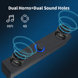 Dual Desktop Speakers with Bluetooth – USB-Powered Stereo Sound with LED Lights