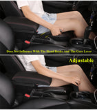 Suzuki Jimny Center Console Armrest Box with USB Ports (2019-2024) – Leather & ABS Storage Organizer