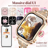 Reloj inteligente de moda para mujer con seguimiento de salud y actividad física, llamadas por Bluetooth y esferas de reloj personalizables 