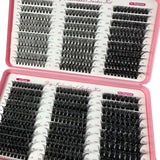Professional DIY Cluster Eyelash Extensions Kit – 570-640pcs Mixed Length Voluminous Lashes
