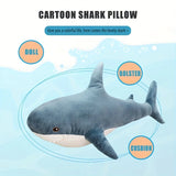 Soft Plush Shark Toy – Cute Ocean Animal Pillow for Kids & Adults