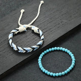 Adjustable Natural Stone Beaded Bracelet for Men – Handmade Yoga & Meditation Accessory