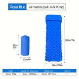 Inflatable Camping Sleeping Mat with Built-in Pillow and Foot Pump