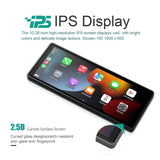 10.26" Touchscreen Car Multimedia Player with Wireless CarPlay, Android Auto, GPS & Dual Dash Cam