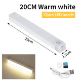 Luz nocturna con sensor de movimiento inteligente, luz LED recargable inalámbrica para armario de cocina, dormitorio, lámpara de noche, decoración de habitación