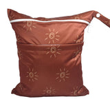 [Sigzagor] Bolsa seca y húmeda con dos cremalleras para pañales de bebé, impermeable, reutilizable, 36 cm x 29 cm