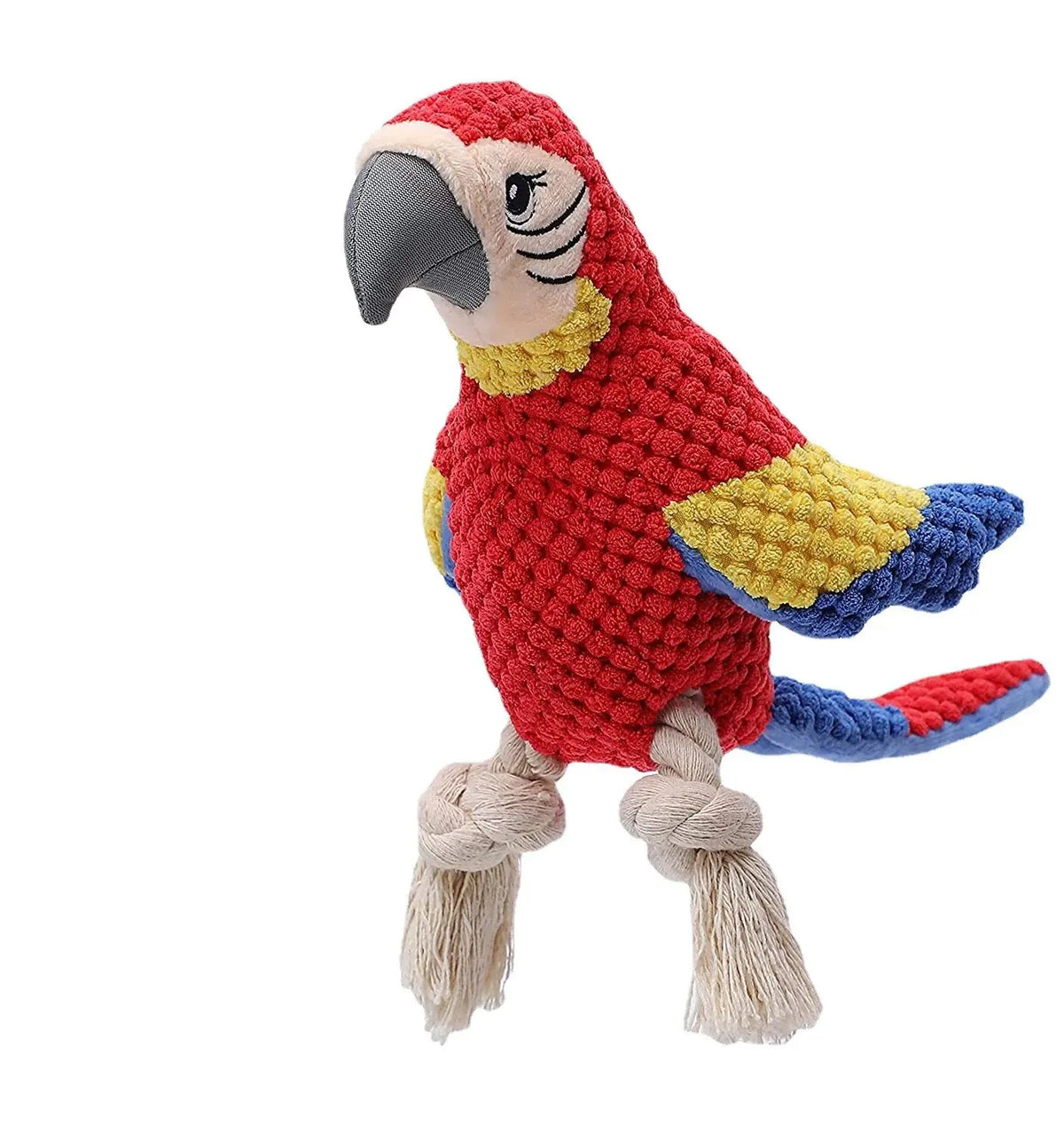 Indestructible Squeaky Parrot Dog Toy – Durable Plush Chew Toy for All Dog Sizes