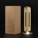 Soporte para auriculares de madera de bambú y aluminio: expositor de auriculares para juegos y soporte para guardar auriculares