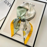 Luxury 70×70cm Silk Square Scarf – Elegant Satin Hairband & Neckerchief