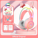 ONIKUMA X15 Pro Gaming Headset with RGB Cat Ears - 50mm Drivers & Noise Isolation