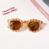 Gafas de sol redondas esmeriladas vintage para niños con protección UV400: protección solar elegante para niños