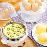 Multifunctional Electric Egg Cooker – Rapid Double-Layer Egg Boiler & Steamer