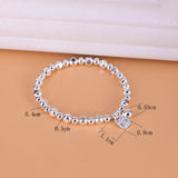 Pulsera con dije de corazón vintage en plata de ley 925: joyería elegante y atemporal para mujeres