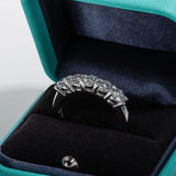 1.5CT Moissanite Eternity Band - 925 Sterling Silver 18K Gold Plated Wedding Ring