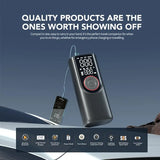 Portable 6000mAh Wireless Tire Inflator – Fast Car, Bike, and Motorcycle Air Pump