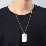 Custom Military Dog Tag Necklace – Personalized Stainless Steel Soldier Name Chain