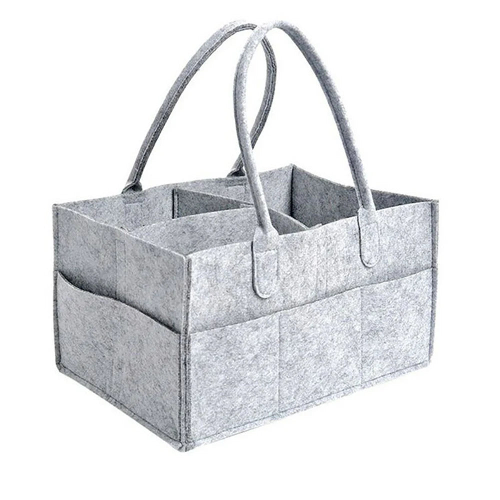 Bolsa para pañales de bebé Organizador Bolsa de soporte portátil Cambiador y caja de almacenamiento de artículos esenciales para la guardería del automóvil Bolsa para pañales Bolsa para pañales de bebé