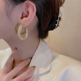 Trendy Geometric Hoop Earrings for Women – Fashion Metal Alloy Statement Jewelry