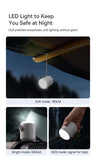 Portable Mini Electric Air Pump with LED Light, Fast Inflation & Deflation for Outdoor Use