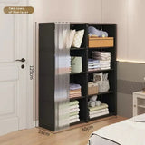 Dustproof Wardrobe & Bookshelf – High-Capacity Open Storage Cabinet for Bedroom