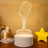3D LED Night Light with Acrylic Illusion Panel – Warm White Bedside Lamp for Kids & Home Decor