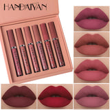 Long-Lasting Matte Liquid Lipstick Set – 6 Shades, Non-Stick & Fade-Resistant