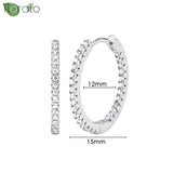 Sterling Silver Zircon Hoop Earrings for Women – Elegant Star & Heart Design