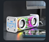 Transparent Mecha Bluetooth Speaker with RGB Lights and Dual Subwoofers