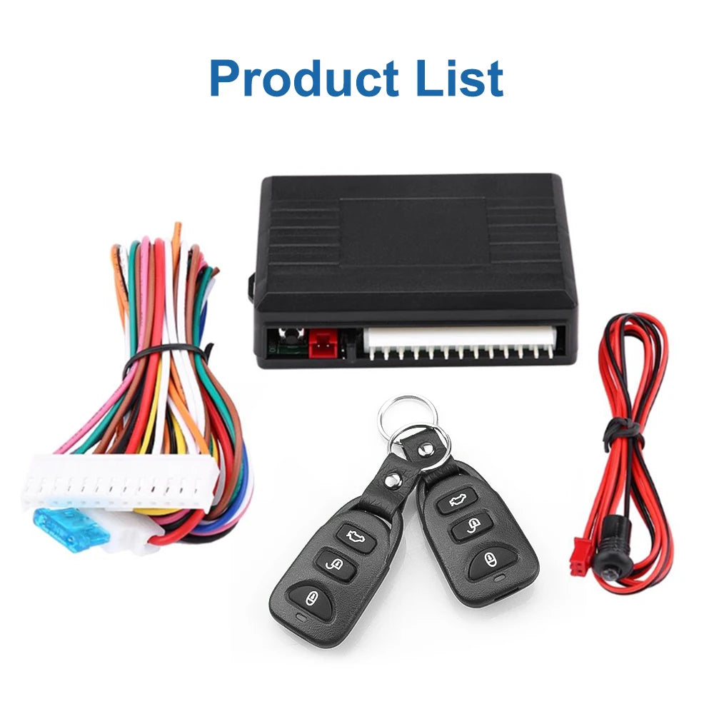 Universal Car Keyless Entry System – Remote Central Lock with Trunk Release & LED Indicator