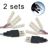 4-in-1 LED Building Block Light Set - USB-Powered City Street Lamps for LEGO Compatible Sets