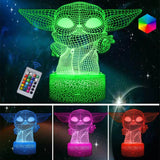 3D Night Light for Kids - USB Rechargeable LED Illusion Lamp with Remote Control