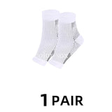 2 pares de calcetines de compresión para el tobillo: diseño de punta abierta para fascitis plantar y alivio del dolor