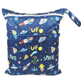 [Sigzagor] Bolsa seca y húmeda con dos cremalleras para pañales de bebé, impermeable, reutilizable, 36 cm x 29 cm