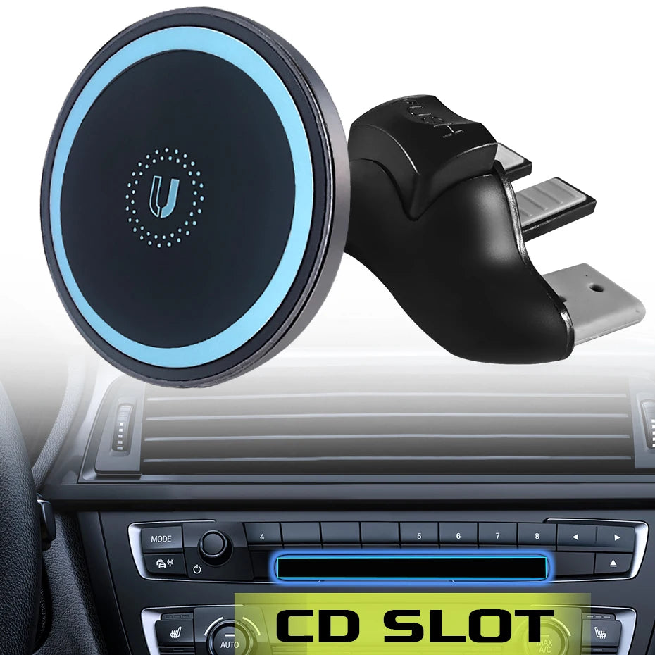 Magnetic CD Slot Phone Holder for Car - Universal Magsafe-Compatible Mount