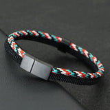 Men's Stainless Steel Rope Chain Bracelet – Bohemian Style Charm Bracelet for Father’s Day and Gifts