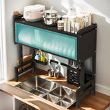 3-Tier Over-the-Sink Dish Drying Rack with Cover – Large Carbon Steel Kitchen Organizer