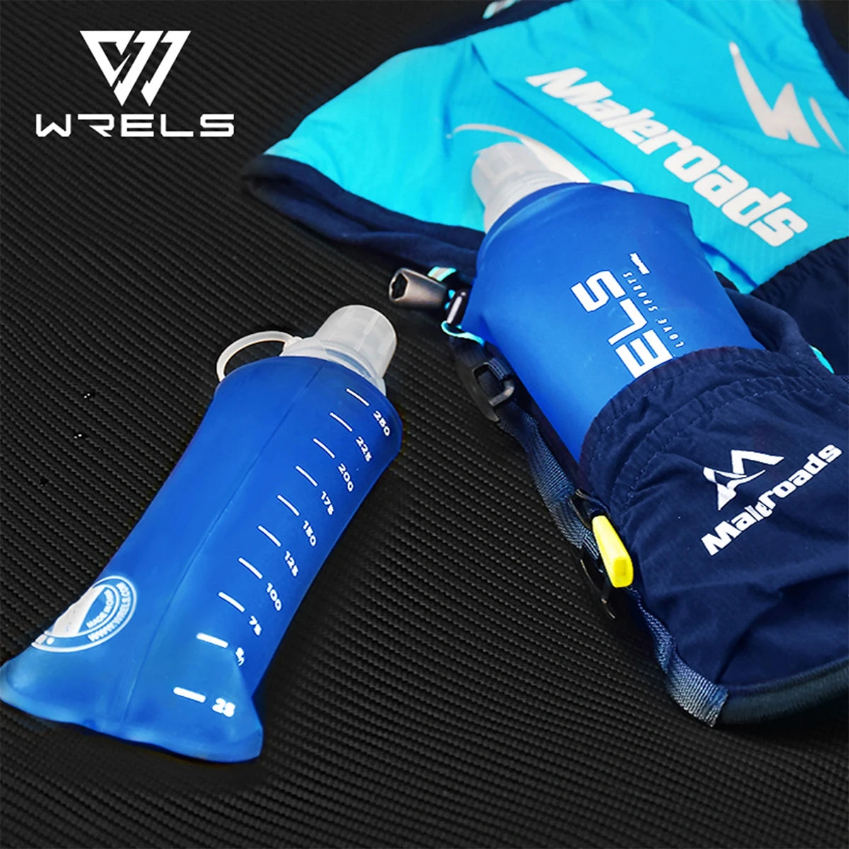 Botella de agua de silicona plegable para deportes al aire libre: ligera y portátil, 500 ml, sin BPA
