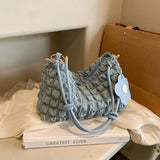 Trendy Pleated Shoulder Bag – Stylish Quilted Tote for Daily Commuting
