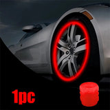 Glow-in-the-Dark Tire Valve Caps – Fluorescent Stem Covers for Cars, Bikes & Motorcycles