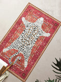 Alfombra de felpa suave y antideslizante: plegable, lavable y elegante para decorar el hogar