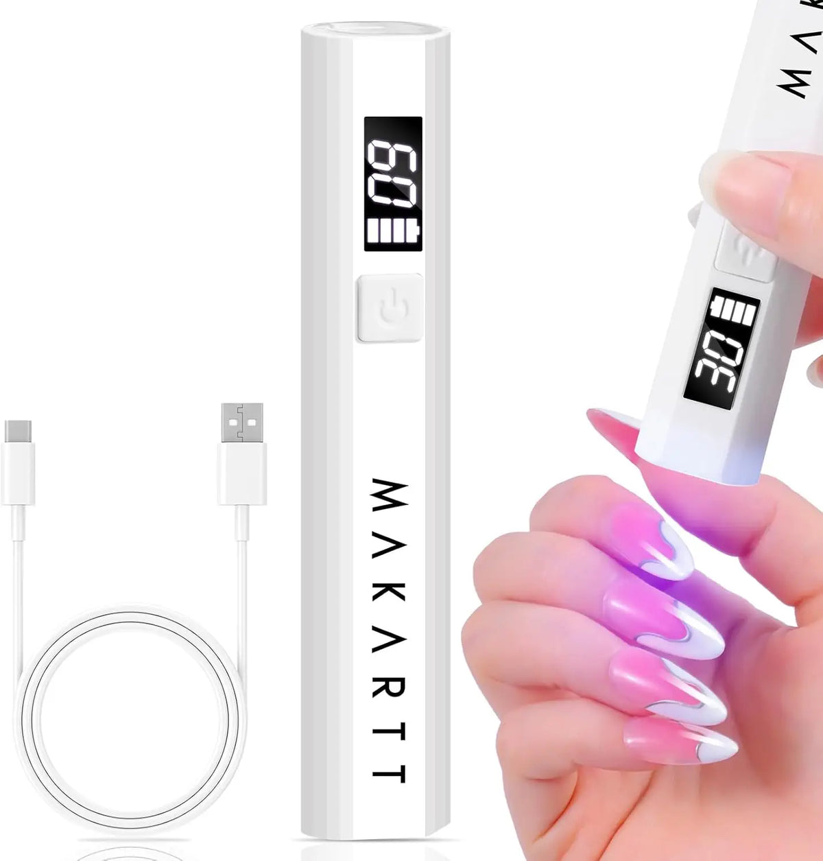 Professional Handheld UV/LED Nail Lamp - Portable Gel Polish Dryer with Fast Curing