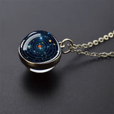 Trendy Glass Ball Pendant Necklace – Unisex Zinc Alloy Chain Design
