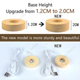 3D Galaxy Crystal Ball Night Light – USB Powered LED Planet Lamp with Wooden Base