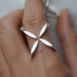 925 Sterling Silver Irregular Geometric Ring – Minimalist Jewelry for Women